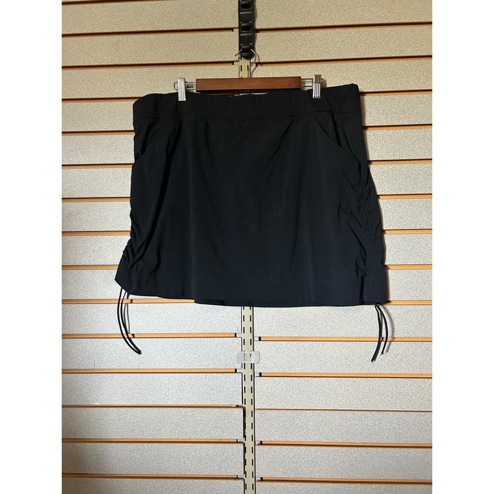 Columbia Sportswear Anytime Casual Skort Black Plus Size 2X AW4071 Cinch Side